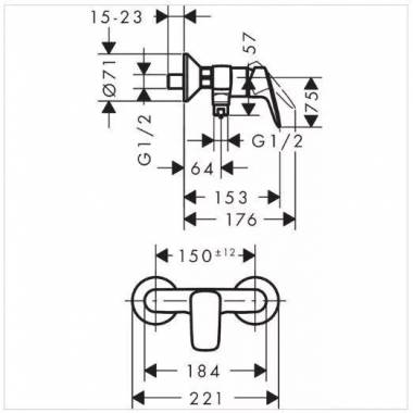 Dušo maišytuvas Hansgrohe Logis 71600000, chromo