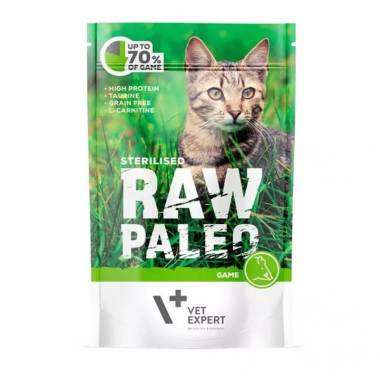 Šlapias kačių maistas Raw Paleo Vet Expert Game, jautiena/šernienos mėsa, 0.1 kg