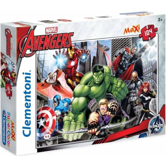 Dėlionė Clementoni MAXI The Avengers 23688, vaikams, 68 cm x 48 cm