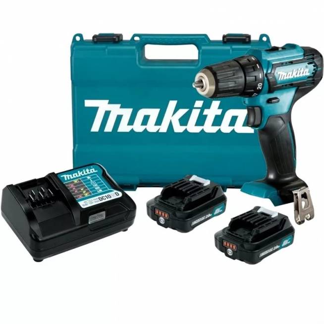 Gręžtuvas su akumuliatoriumi Makita DF333DWAE, 12 V, 2 Ah