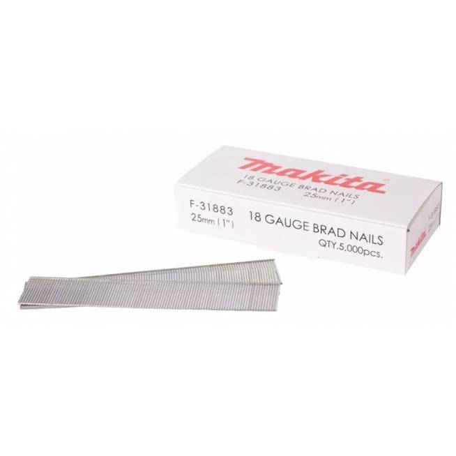 Vinys dailylentėms Makita 18GA F-31883, 25 mm x 1.2 mm, 5000 vnt.