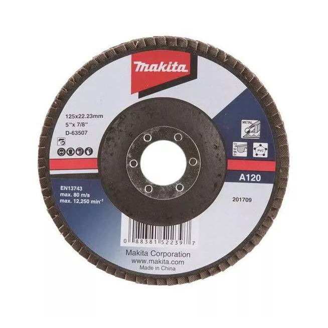 Žiedlapinis šlifavimo diskas Makita D-63507, 125 mm x 22.23 mm