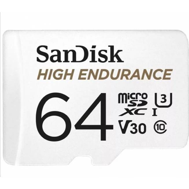 Atminties kortelė SanDisk High Endurance, 64 GB, 100 Mb/s