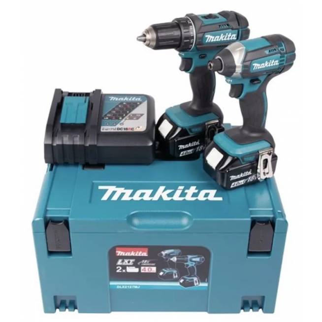 Akumuliatorinių įrankių komplektas su akumuliatoriumi Makita DLX2127MJ, 18 V, 4 Ah