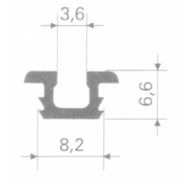 Juosta Rejs WA05.0067.05.038, stumdomosioms vidaus durims, 250 cm x 0.82 cm