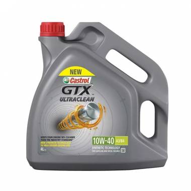 Variklių alyva Castrol GTX Ultraclean 10W - 40, pusiau sintetinis, lengviesiems automobiliams, 4 l