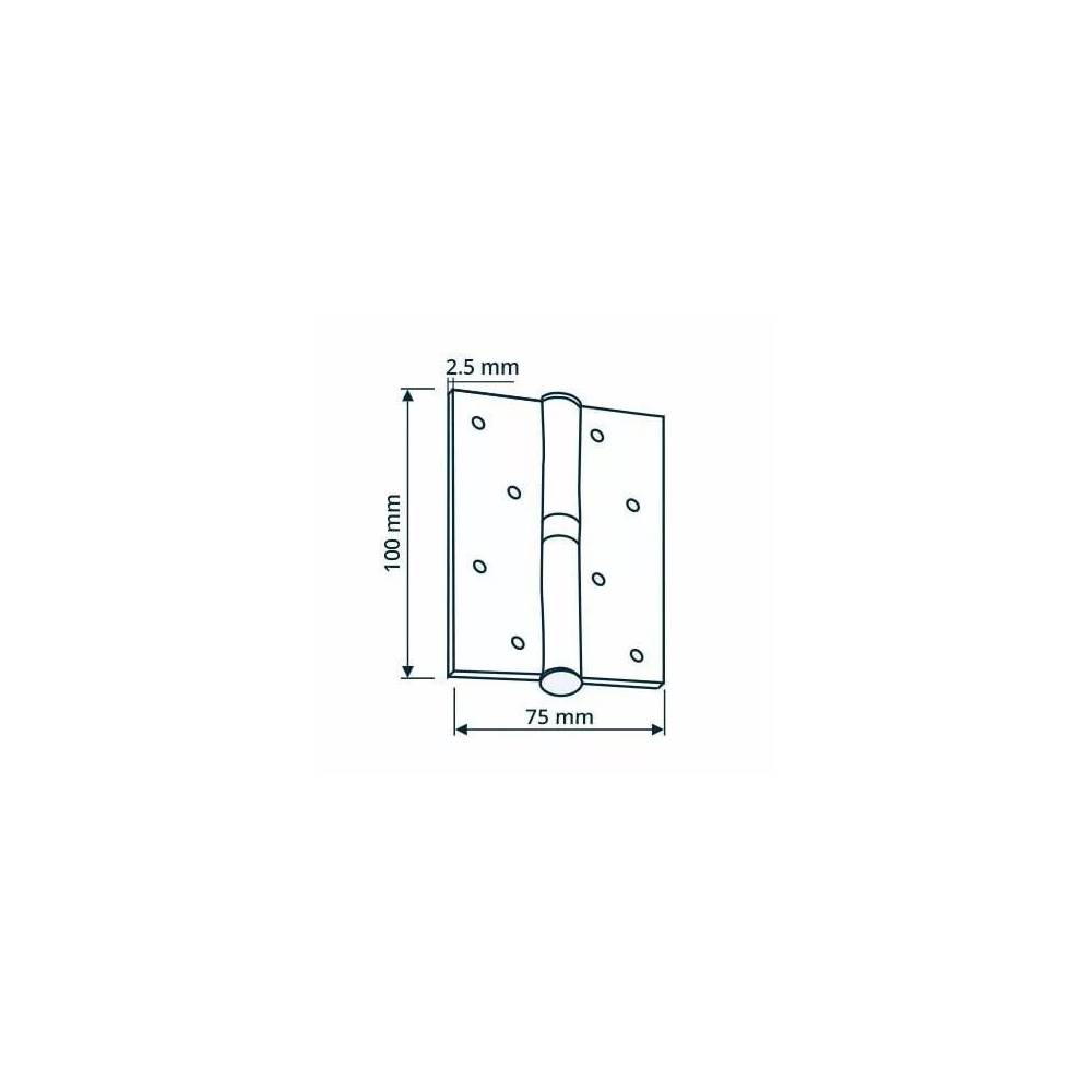 Lankstas durims Haushalt, 7.5 cm, 0.25 cm, pilka, 2 vnt.