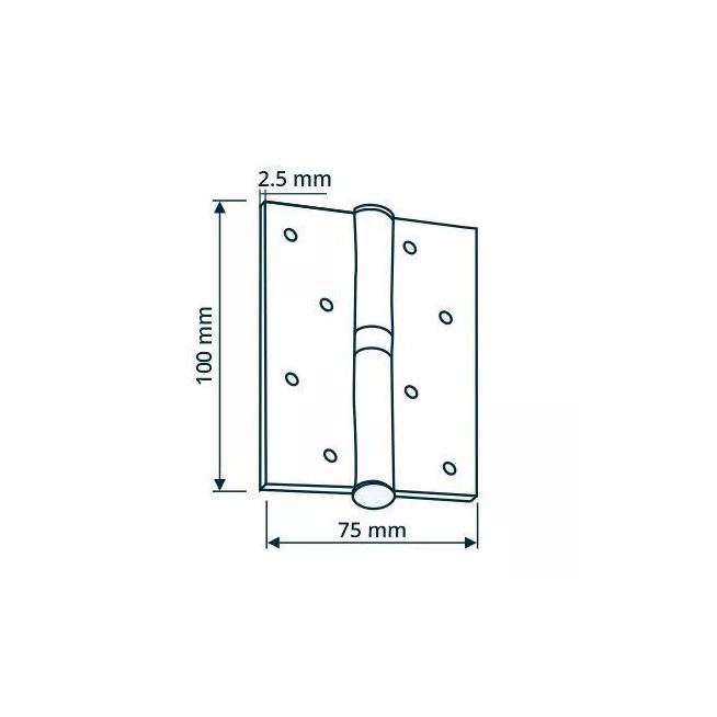 Lankstas durims Haushalt, 7.5 cm, 0.2 cm, žalvario