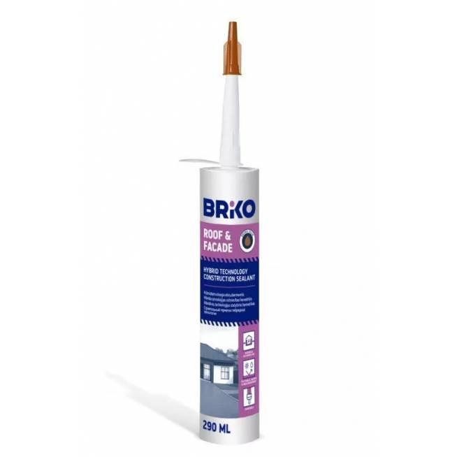 Hermetikas Briko Roof & Facade, 0.29 l, ruda