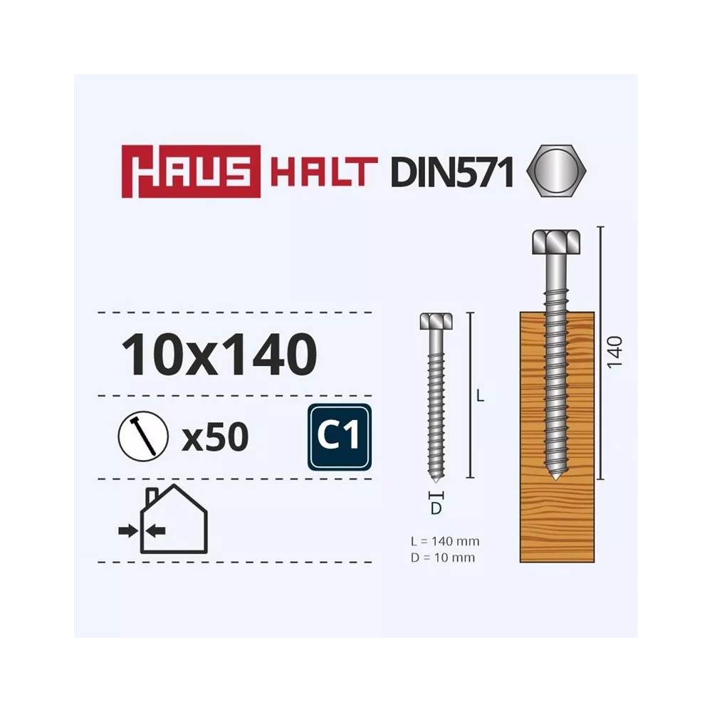 Medsraigtis Haushalt, 10 x 140 mm, 50 vnt.