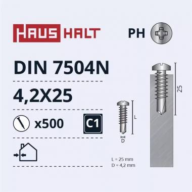 Savisriegis Haushalt, 4.2 mm x 25 mm, 500 vnt.