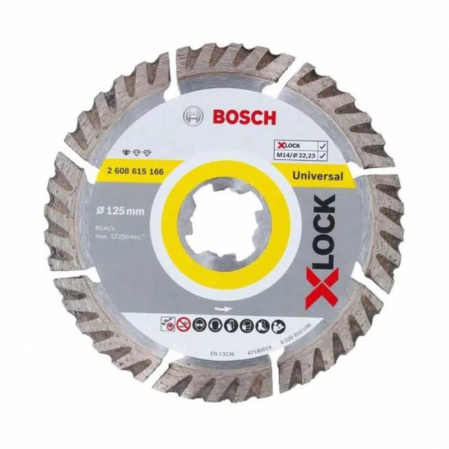 Pjovimo diskas kampiniam šlifuokliui Bosch, 125 mm x 2 mm x 22.23 mm