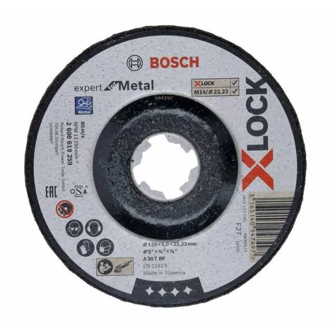 Šlifavimo diskas Bosch, 125 mm x 6 mm x 22.23 mm