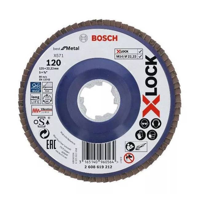 Šlifavimo akmuo Bosch, 125 mm x 22.23 mm