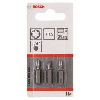 Atsuktuvų antgalių komplektas Bosch 2 607 001 607, T15, 25 mm