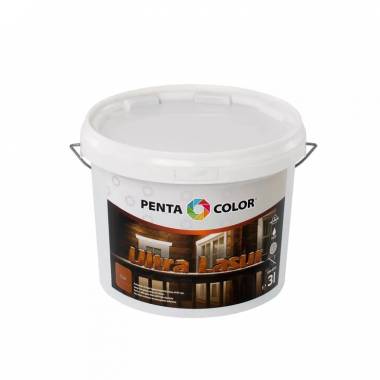 Lazūra Pentacolor Ultra Lasur, šviesiai ruda/tikmedis, 3 l