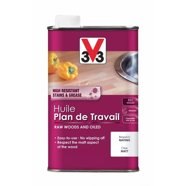 Aliejus V33 Plan De Travail, skaidri, 0.5 l