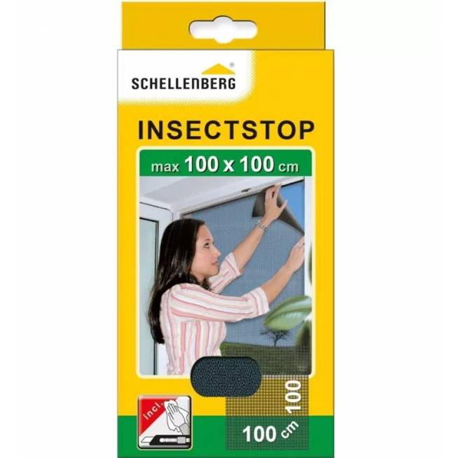 Tinklelis nuo uodų Schellenberg Insect Stop 50711, antracito/juoda, 100 cm x 100 cm