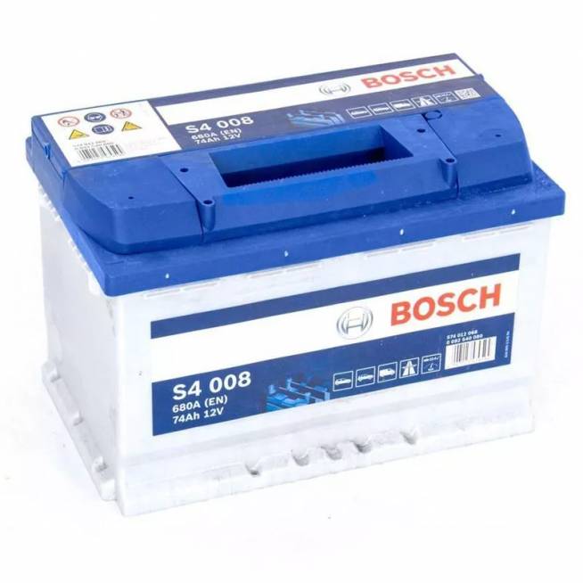 Akumuliatorius Bosch S4, 12 V, 74 Ah, 680 A