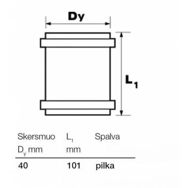 Remonto mova vidaus kanalizacijai Wavin Optima, 40 mm