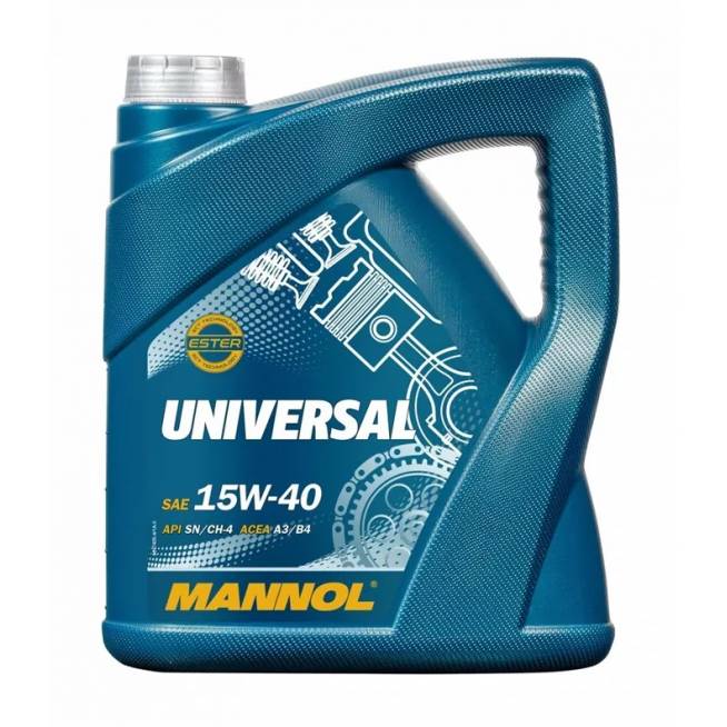 Variklių alyva Mannol Universal 15W - 40, mineralinis, lengviesiems automobiliams, 5 l