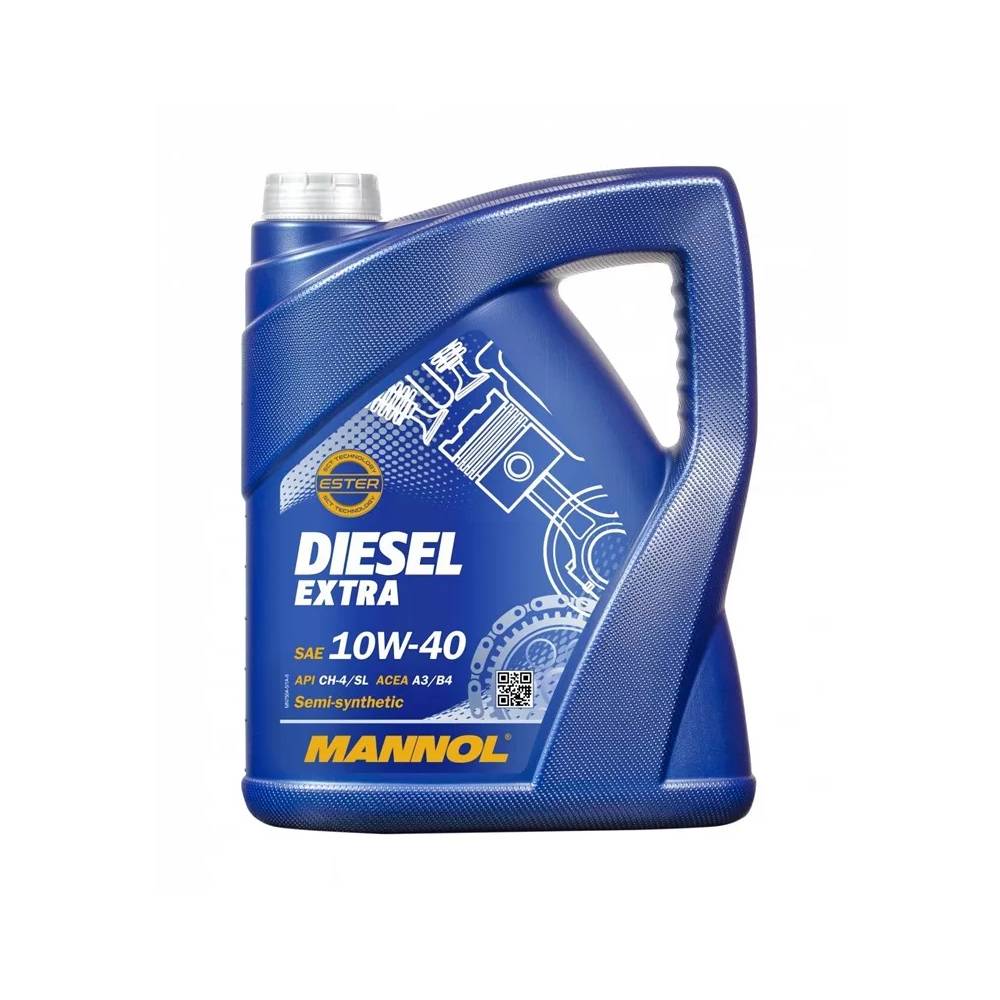 Variklių alyva Mannol Diesel Extra 10W - 40, pusiau sintetinis, lengviesiems automobiliams, 5 l