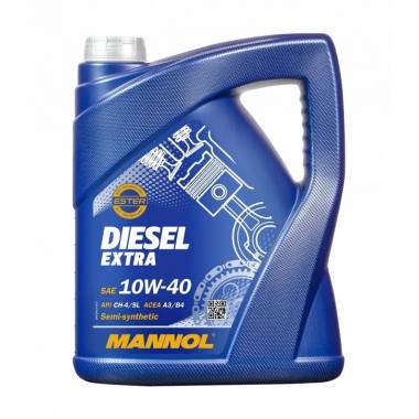 Variklių alyva Mannol Diesel Extra 10W - 40, pusiau sintetinis, lengviesiems automobiliams, 5 l