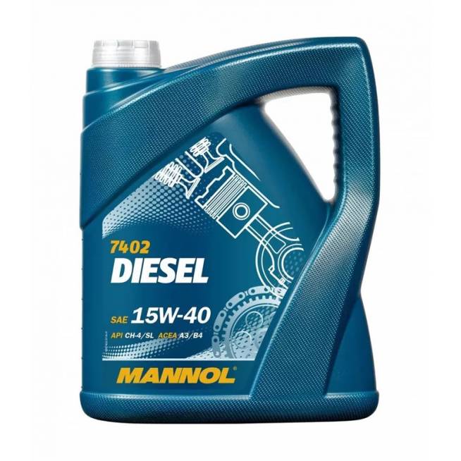 Variklių alyva Mannol Diesel 15W - 40, mineralinis, lengviesiems automobiliams, 5 l