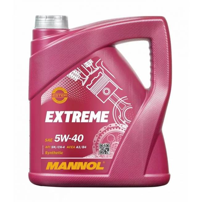 Variklių alyva Mannol Extreme 5W - 40, sintetinis, lengviesiems automobiliams, 5 l