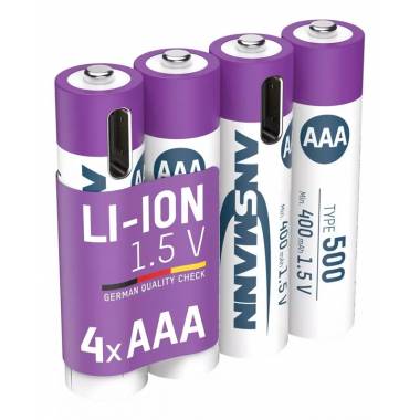 Įkraunamas elementas Ansmann, AAA, 400 mAh, 4 vnt.