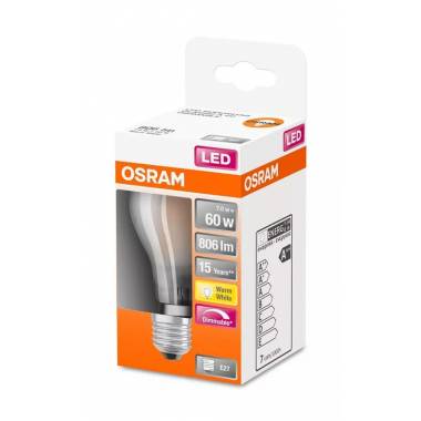 Lemputė Osram LED, A60, šiltai balta, E27, 7.5 W, 806 lm