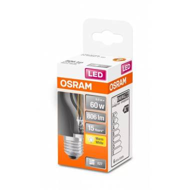 Lemputė Osram LED, P45, šiltai balta, E27, 6 W, 806 lm