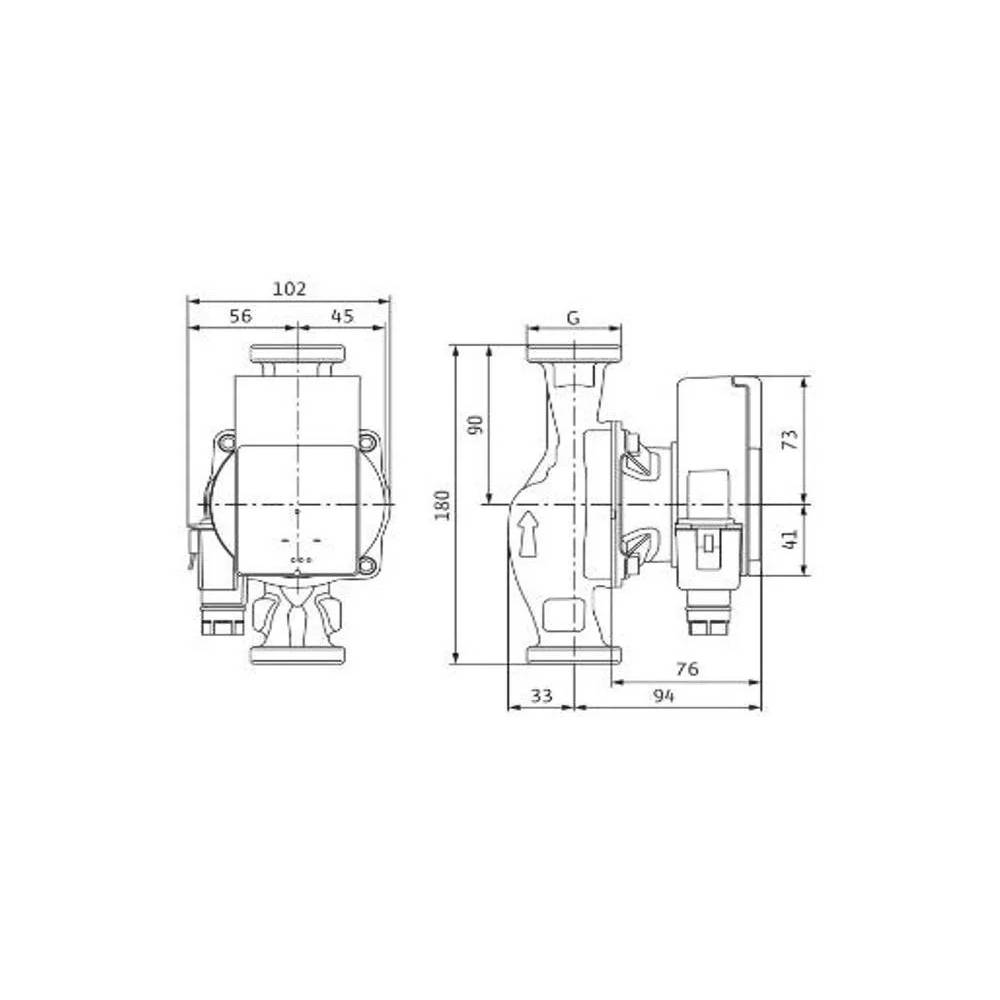 Cirkuliacinis siurblys Wilo Atmos PICO 25/1-4, 180 mm, 4 - 20 W