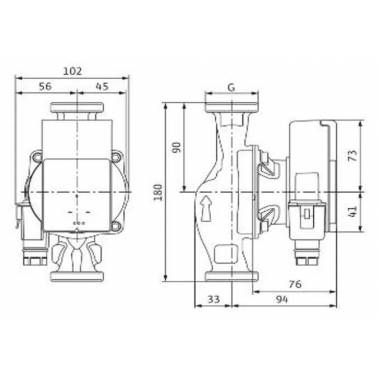 Cirkuliacinis siurblys Wilo Atmos PICO 25/1-4, 180 mm, 4 - 20 W