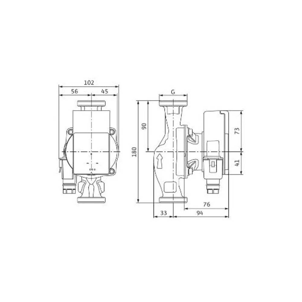 Cirkuliacinis siurblys Wilo Atmos PICO 25/1-6, 180 mm, 4 - 40 W