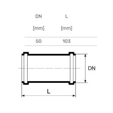 Remonto mova mažatriukšmei vidaus kanalizacijai Magnaplast Ultra dB, 50 mm