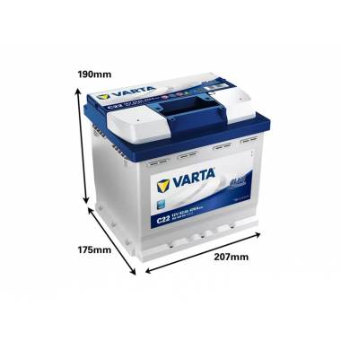 Akumuliatorius Varta BD C22, 12 V, 52 Ah, 470 A