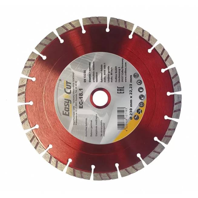 Pjovimo diskas Cedima EC-18.1, 230 mm x 22.23 mm x 2.4 mm