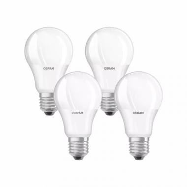 Lemputė Osram LED, A60, šiltai balta, E27, 8.5 W, 806 lm, 4 vnt.