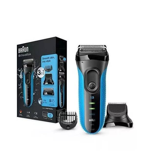 Barzdaskutė Braun Series 3 Shave&Style 3010BT, ni-mh, mėlyna/juoda