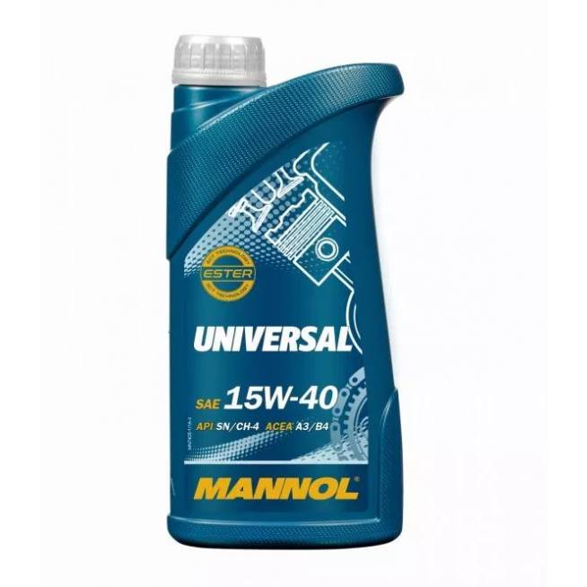 Variklių alyva Mannol Universal 15W - 40, mineralinis, lengviesiems automobiliams, 1 l