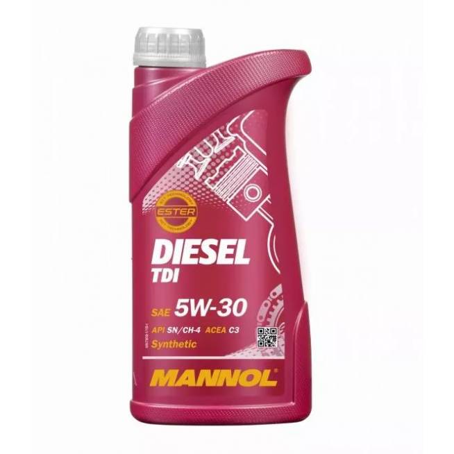 Variklių alyva Mannol Diesel TDI 5W - 30, sintetinis, lengviesiems automobiliams, 1 l