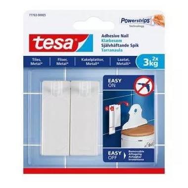 Kabliukai rėmeliui pakabinti Tesa Powerstrips, 2 vnt., balta