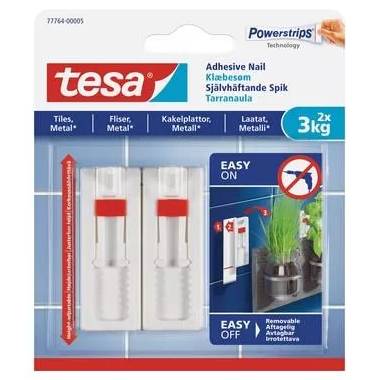 Kabliukai rėmeliui pakabinti Tesa Powerstrips, 2 vnt., balta