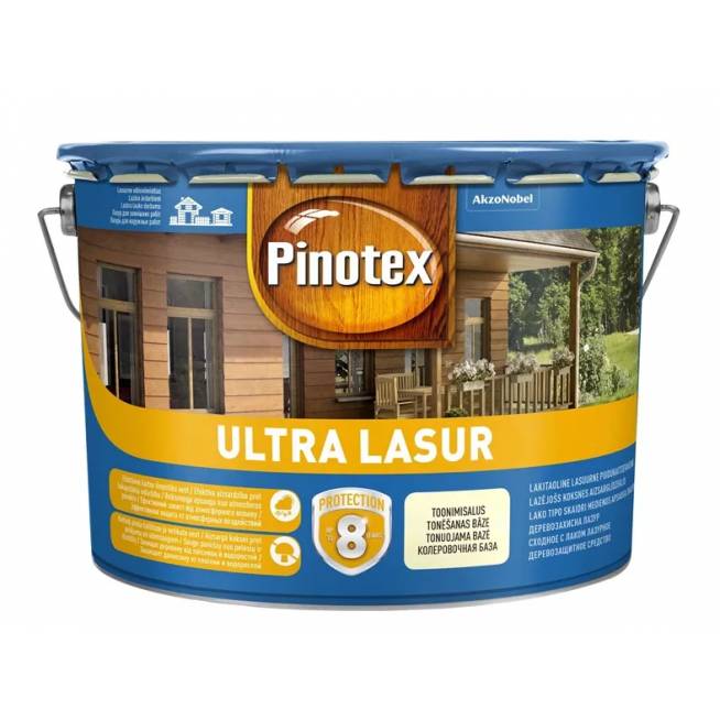 Impregnantas Pinotex Ultra Lasur, raudonmedžio, 10 l