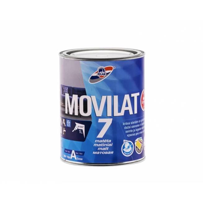 Dažai Rilak MOVILAT 7, emulsiniai, matinis, 0.9 l