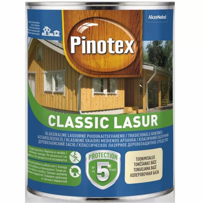 Impregnantas Pinotex Classic Lasur, tamsiai ruda/palisandro, 1 l