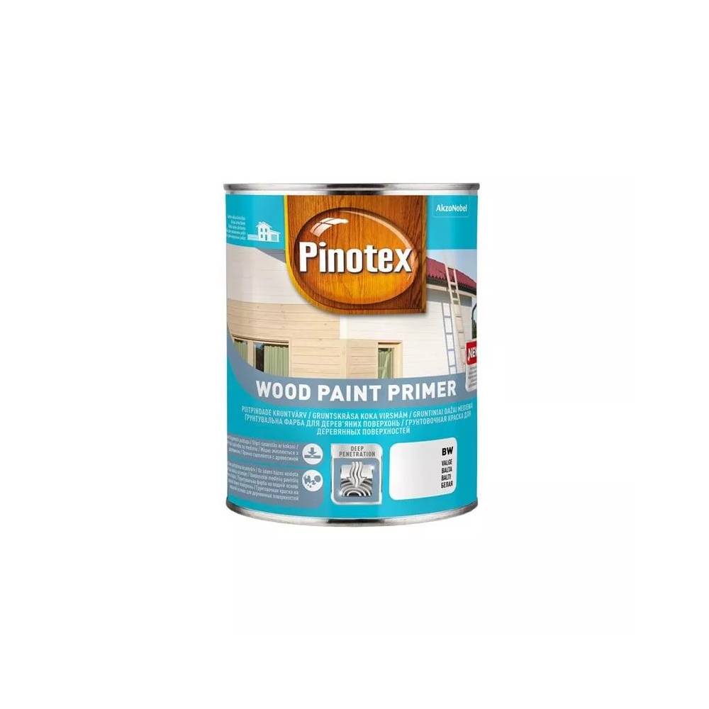 Gruntiniai dažai medienos Pinotex Wood Paint Primer, balta, 1 l