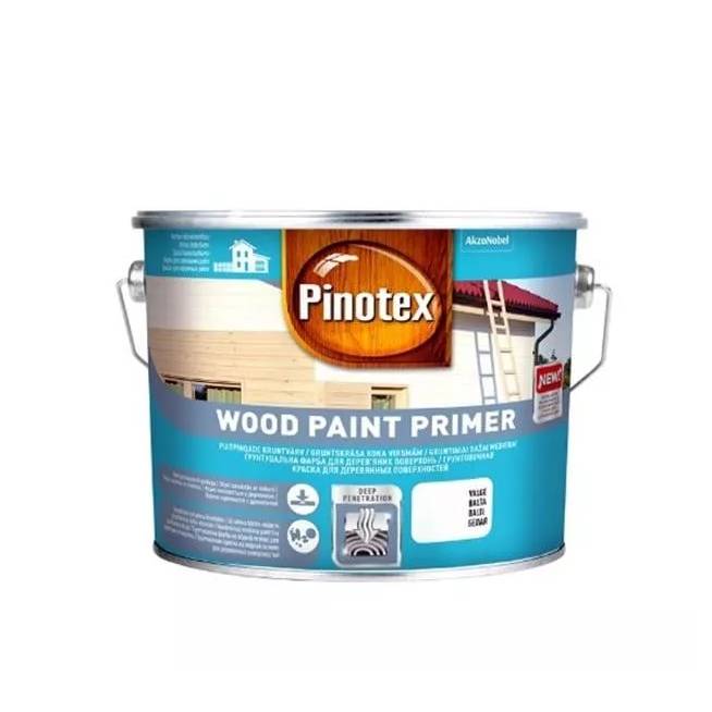 Gruntiniai dažai medienos Pinotex Wood Paint Primer, balta, 2.5 l