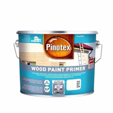 Gruntiniai dažai medienos Pinotex Wood Paint Primer, balta, 2.5 l